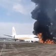 Video of a Tibetan plane that crashed into a fire on the runway