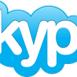 Old Skype logo in white and blue
