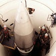 Minuteman missile in silo: https://www.thedrive.com/the-war-zone/40467/minuteman-iii-intercontinental-ballistic-missile-test-aborted-due-to-undisclosed-issue