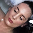 Beautiful woman in bubble bath
