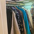 I have a very small closet; however, I’ve organized it to suit my personal timeless and classic style. It’s loosely organized by color and functionality!