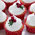 Healthy Christmas cupcakes for holiday office party