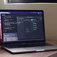Code on laptop