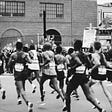 Men in a foot race