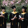 Students are graduating from university.