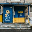 Door paint to Ukrainian colors