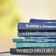 A pile of grammar books