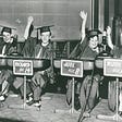 Four Quiz Kids: Harve Bennett Fischman, Richard Williams, Joel Kupperman and Ruth Duskin. Credit…Universal Studios