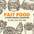 Fast Food - Hand drawn Illustration