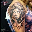 Mystical Women Tattoo with Animal Printed Design