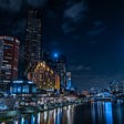 Melbourne City Australia — Night View