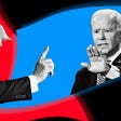 President Donald Trump and Joe Biden. Chelsea Stahl / NBC News