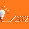 A light bulb next to 2021