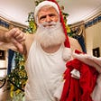 Trump gives thumbs down in front of White House Christmas tree