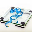 Body weight scale and measuring tape