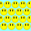 A lot of smiley cartoon faces, looking absolutely delightful.