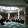 Muslims praying in a mosque in Hannover (Germany)