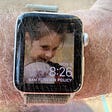 my apple watch with an image of my daughter