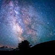 Galaxy in night sky