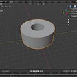 Screenshot of Blender3D Layout View showing a custom UI Panel ‘Standoff’ and donut shaped object added into the scene