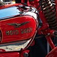 Vintage motorbike moto guzzi