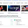 Partial screenshot of the front page of coinmarketcap.com, taken approximately 12 midnight UTC on Friday, March 25, 2022, showing ApeCoin #1 on “🔥 Trending”