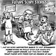 A cartoon about future post-pandemic stories told to scare children.
