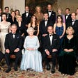 Members of the Royal Family in a family portrait.