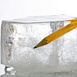 a pencil frozen in a block of water garrulous glaswegian medium
