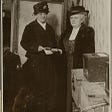 Suffragists Carrie Chapman Catt and Mary Garrett Hay cast their first presidential ballots together, November 2, 1920.