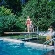 My grandmother’s pool, Hinsdale, Illinois, early 1950s