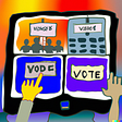 Voters are casting their ballot using computer