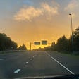 Sun after a storm over the Fairfax County Parkway in Virginia.