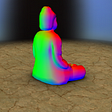 Test visualization of normals on Buddha model