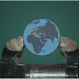 Depiction of Earth being squeezed with a vise.