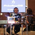 Enric Sánchez during the 24h Podcast in Gran Vía (via Instagram)