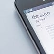 an imagine that displays the word design on a device