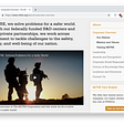 Screenshot of MITRE “About us” page showing gun toting soldiers
