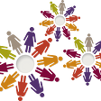 Picture of the ALG Consulting cog of people shapes in various colours around a circle. The people shapes are alternating colours, in shades of lime green, grey, purple, red, orange.