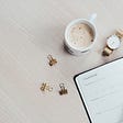 goal setting planner with coffee for productivity