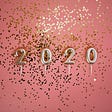 2020 written on pink background