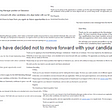 This is a collage of all of the no-reply rejection emails from companies. Includes text like “we’ve decided to move forward with other applicants” etc.