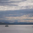 Puget Sound ferry Seattle to Bainbridge Island at dawn