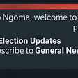 Screenshot of Newsbyte Africa sign up screen