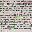 A picture of some text with named entities encircled