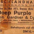 Original concert ticket Deep Purple May 1971, Berlin