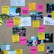 Innovation idea board with post-its — Managing And Communicating Innovation In A Startup by Paul Myers