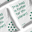 Recycled mailer bag with Sourceful branding.
