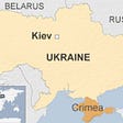 Map of Russia,Ukraine and Crimea