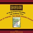 My BYOB book of poetry image yellow in a wine color frame.